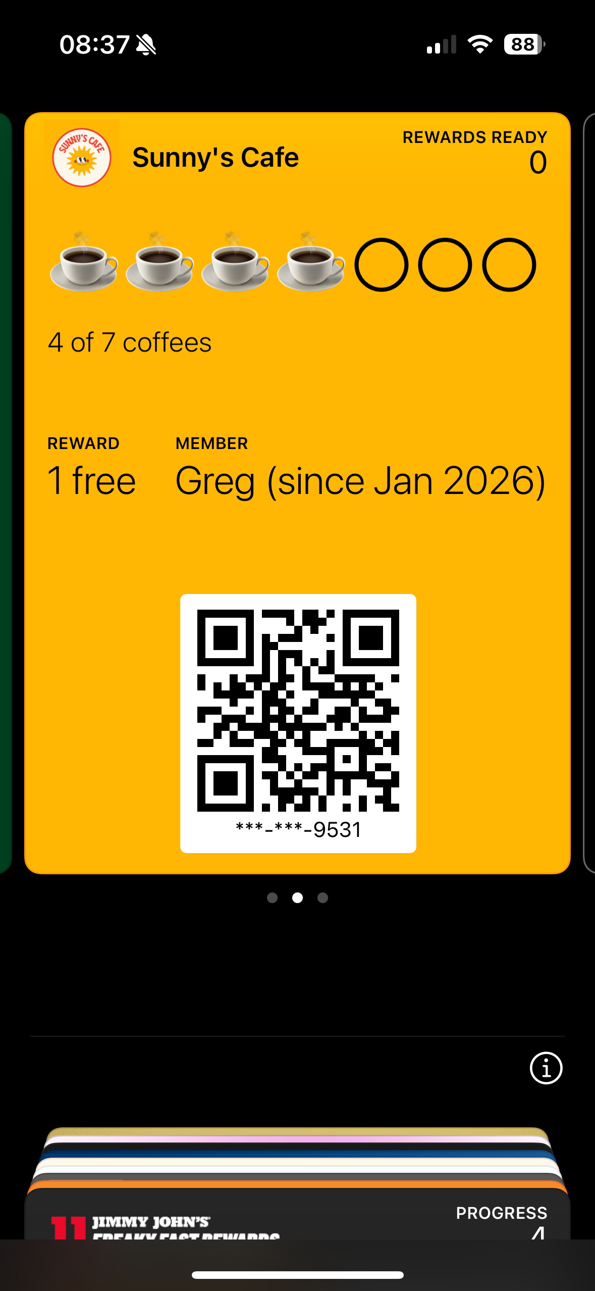Digital wallet pass in Apple Wallet